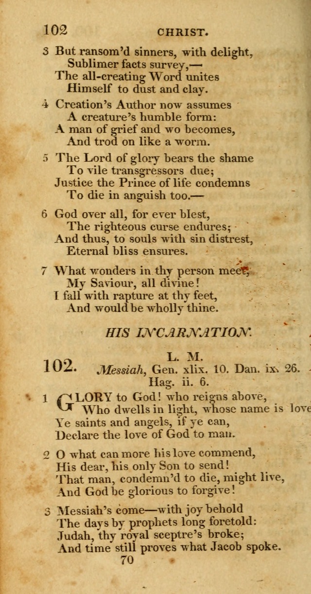 Hymns, Selected and Original: for public and private worship (1st ed.) page 70