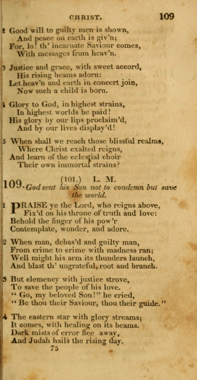 Hymns, Selected and Original: for public and private worship (1st ed.) page 75