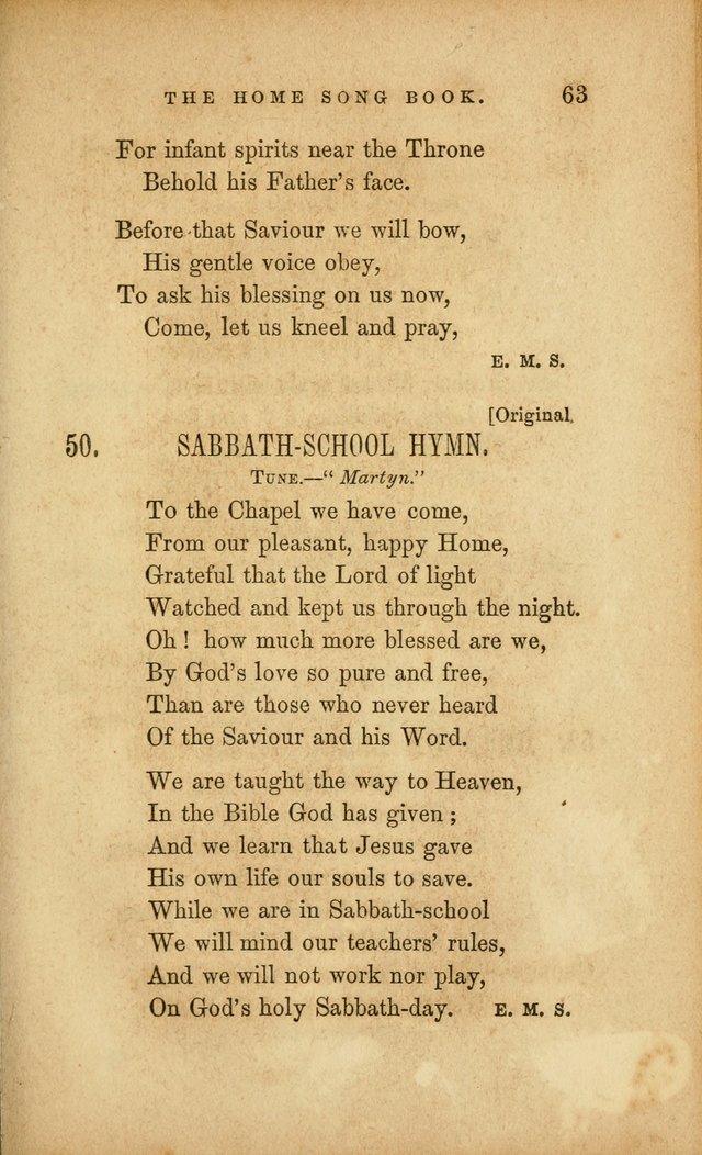Home Song Book, prepared for the use of the Children of the Home for the Friendless page 51