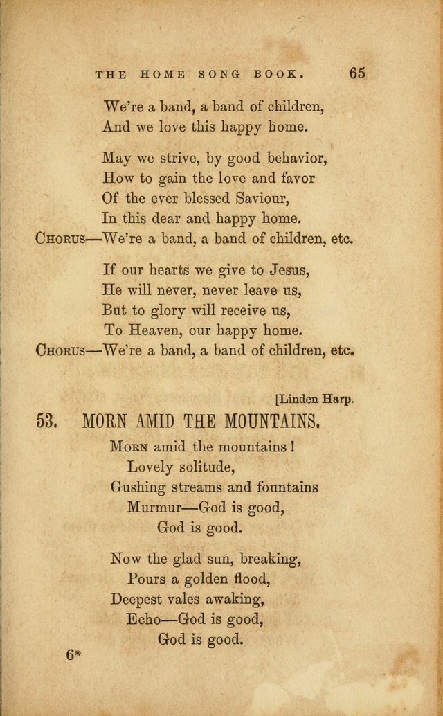 Home Song Book, prepared for the use of the Children of the Home for the Friendless page 53