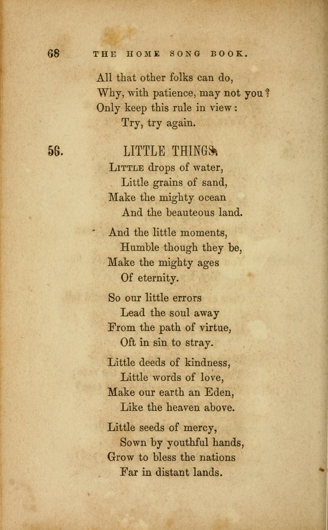 Home Song Book, prepared for the use of the Children of the Home for the Friendless page 56