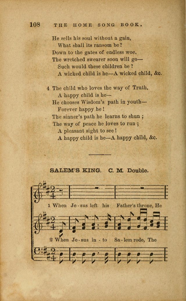 Home Song Book, prepared for the use of the Children of the Home for the Friendless page 96