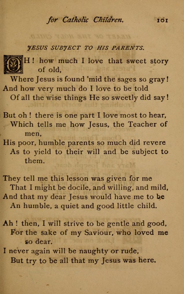 Hymns and Songs for Catholic Children page 101