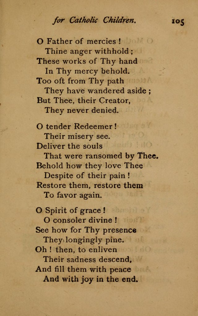Hymns and Songs for Catholic Children page 105