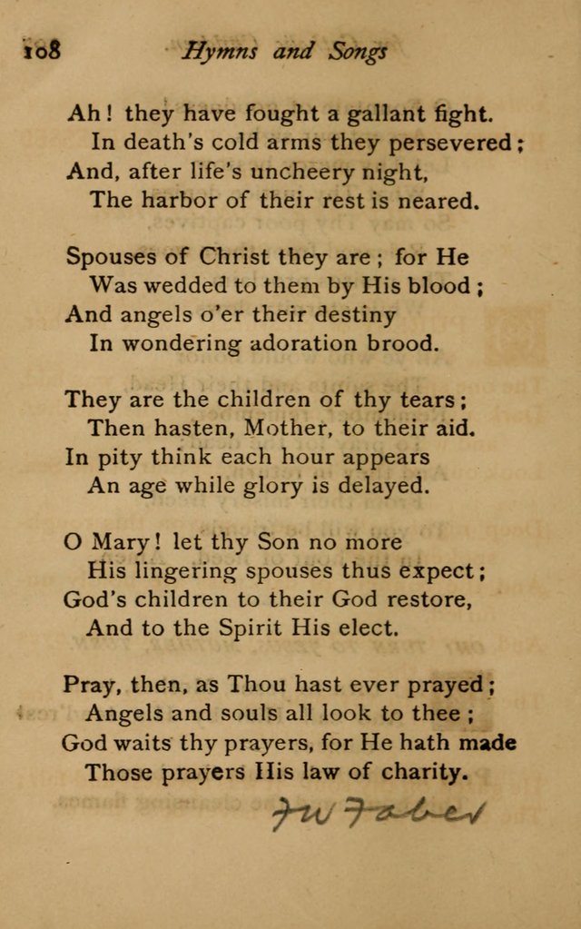 Hymns and Songs for Catholic Children page 108