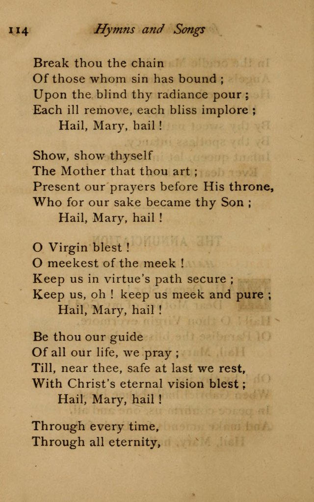 Hymns and Songs for Catholic Children page 114