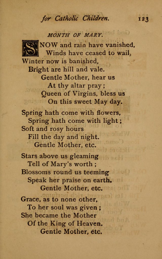Hymns and Songs for Catholic Children page 123
