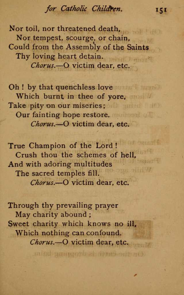 Hymns and Songs for Catholic Children page 151