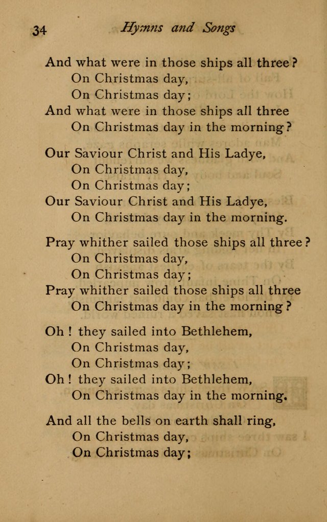 Hymns and Songs for Catholic Children page 34