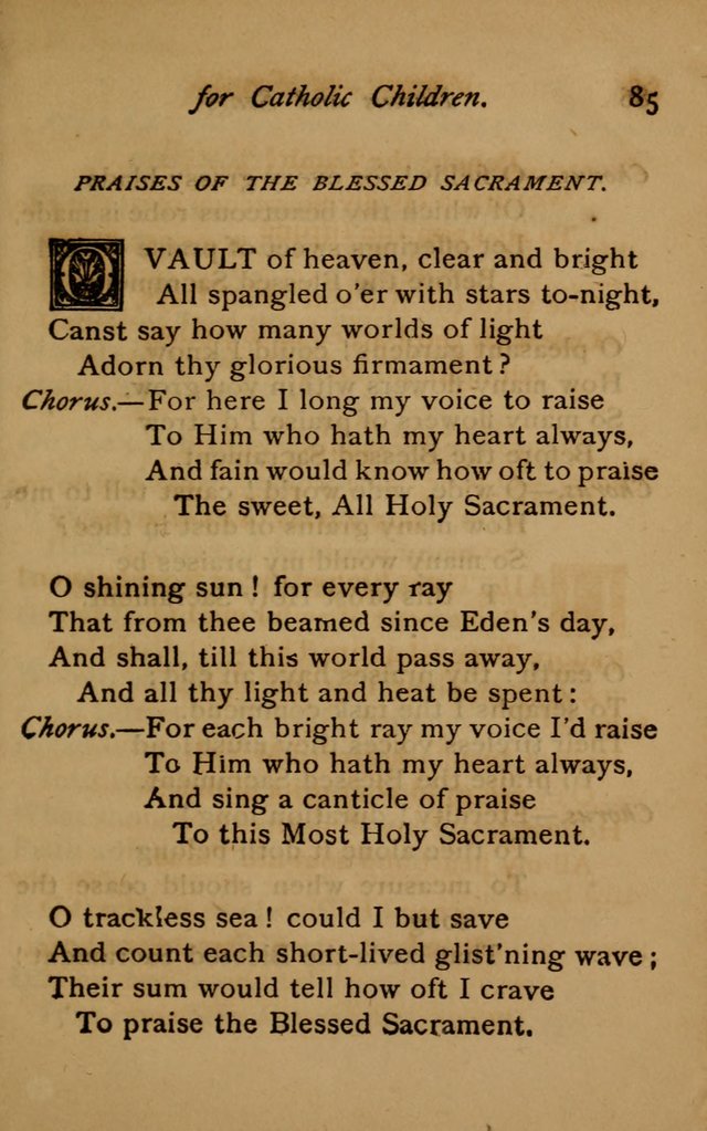 Hymns and Songs for Catholic Children page 85