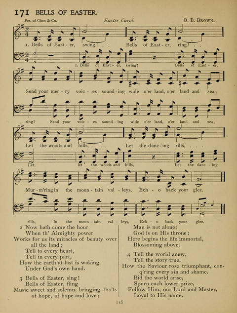 High School Hymnal: a collection of Psalms and Hymns for the use of High Schools and Seminaries page 110