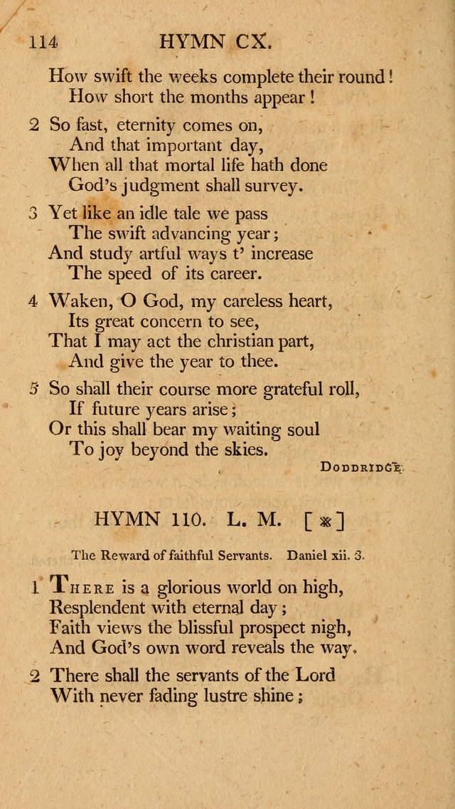 Hymns, Selected from the Most Approved Authors, for the use of Trinity Church, Boston page 115