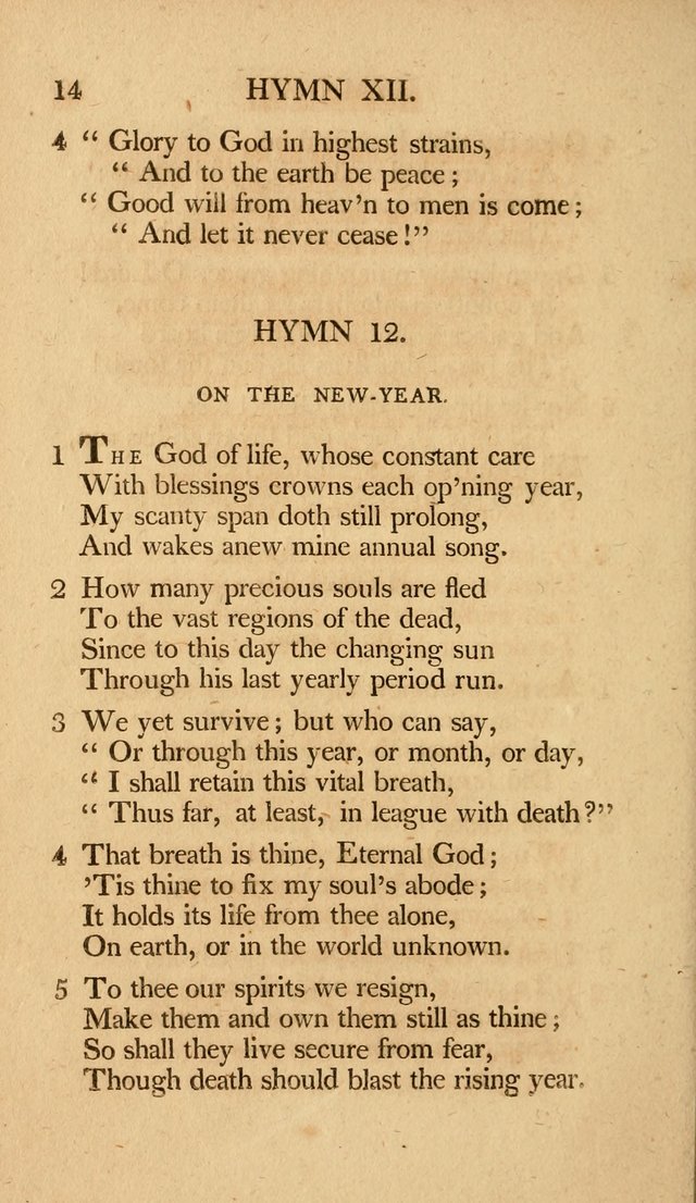 Hymns, Selected from the Most Approved Authors, for the use of Trinity Church, Boston page 15