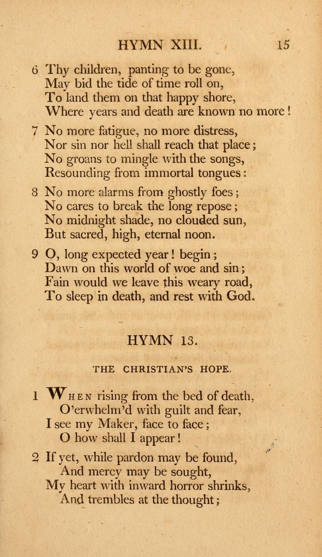 Hymns, Selected from the Most Approved Authors, for the use of Trinity Church, Boston page 16