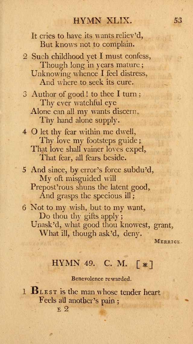 Hymns, Selected from the Most Approved Authors, for the use of Trinity Church, Boston page 54