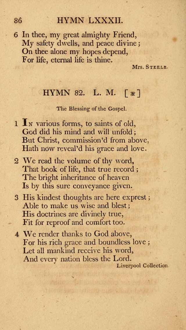 Hymns, Selected from the Most Approved Authors, for the use of Trinity Church, Boston page 87