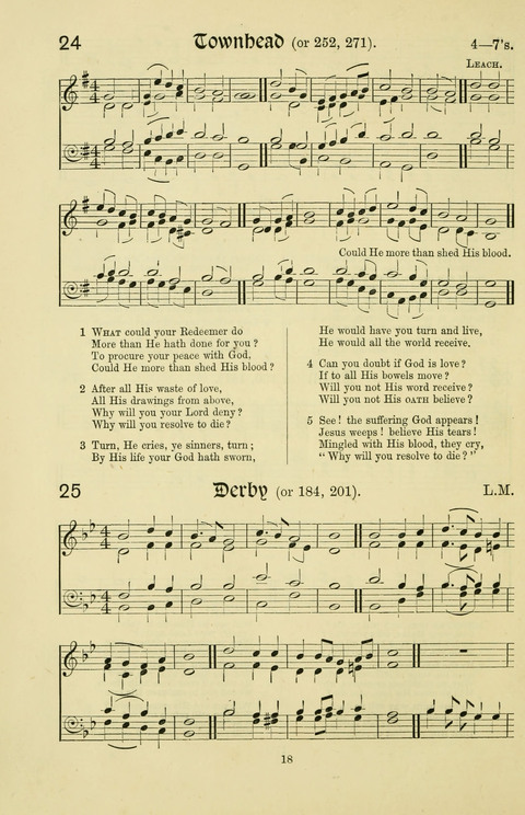 Hymns and Songs: for Mission Services and Conventions, with tunes (Enlarged ed.) page 18