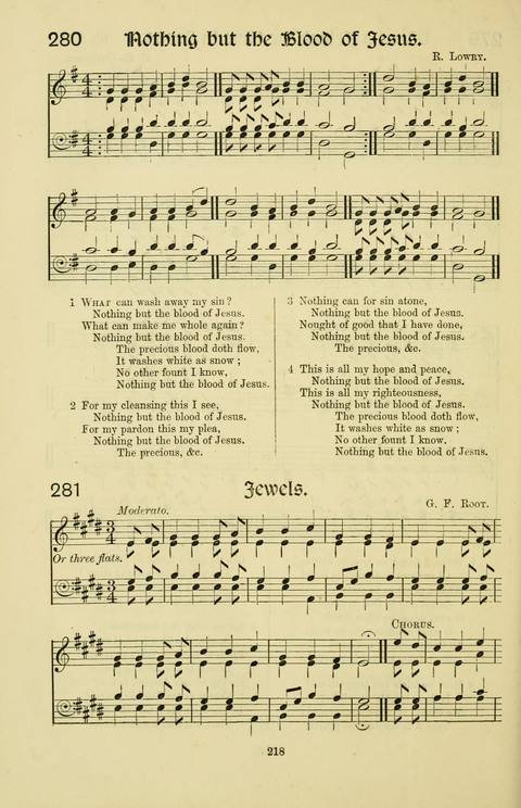 Hymns and Songs: for Mission Services and Conventions, with tunes (Enlarged ed.) page 218