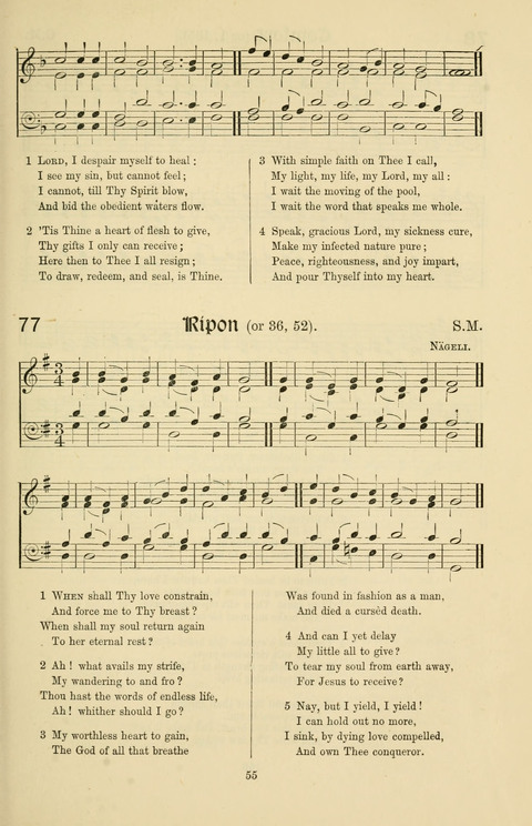 Hymns and Songs: for Mission Services and Conventions, with tunes (Enlarged ed.) page 55