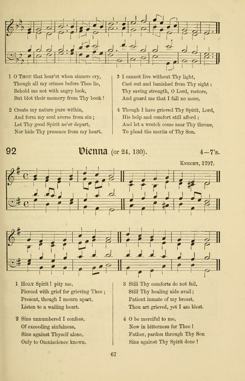 Hymns and Songs: for Mission Services and Conventions, with tunes (Enlarged ed.) page 67
