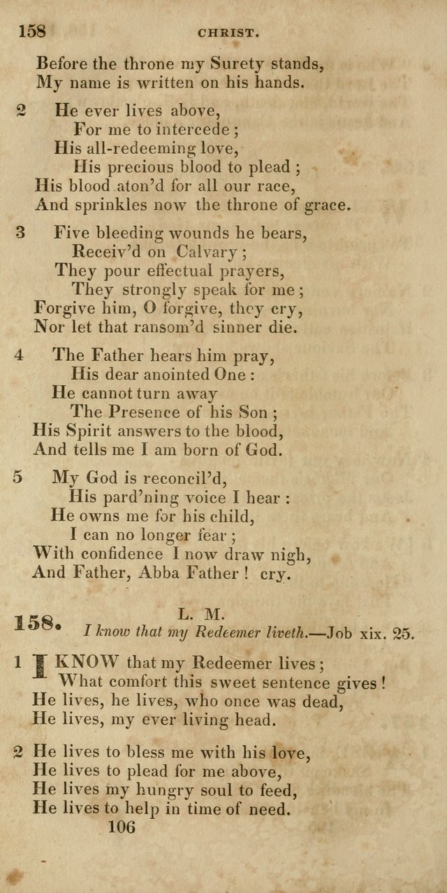 Hymns, Selected and Original, for Public and Private Worship page 106