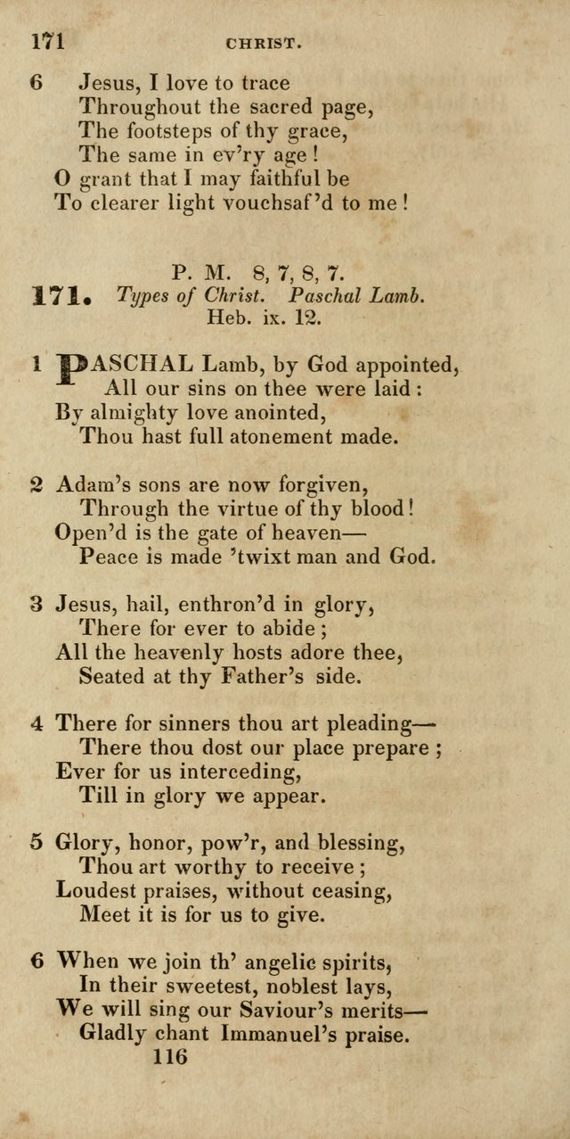 Hymns, Selected and Original, for Public and Private Worship page 116