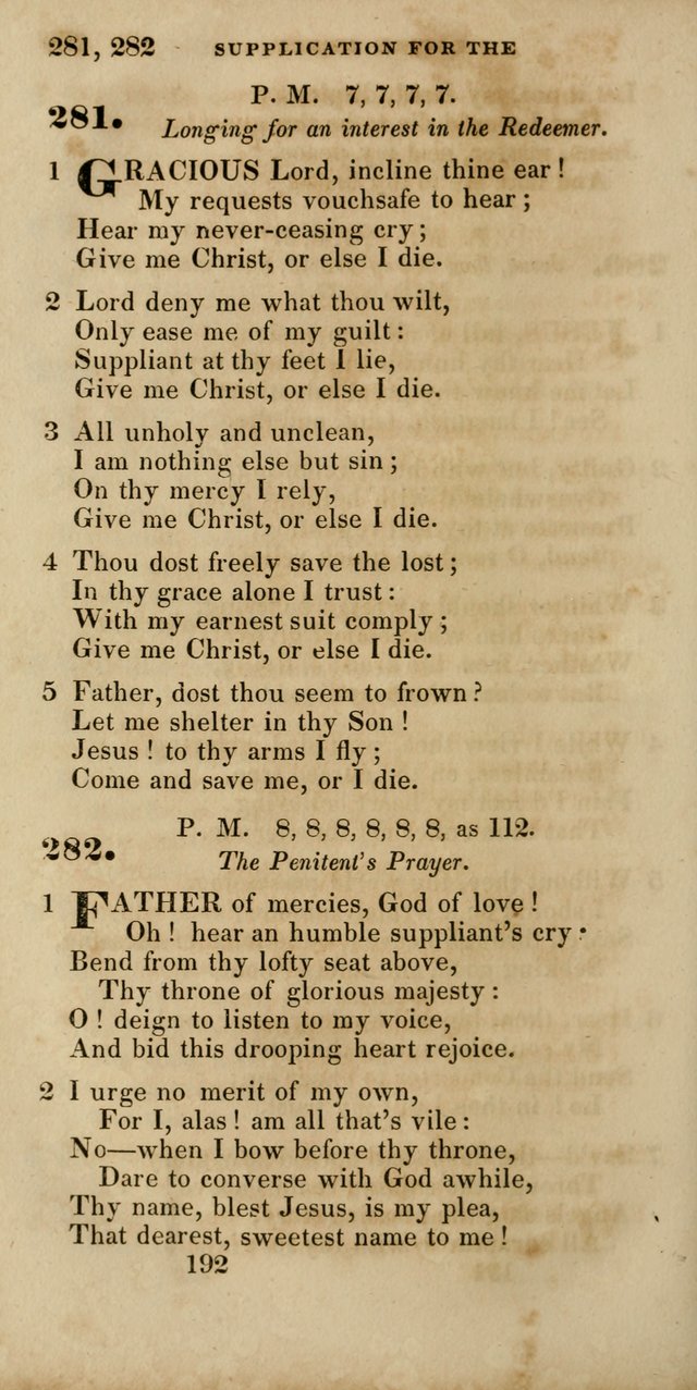 Hymns, Selected and Original, for Public and Private Worship page 192