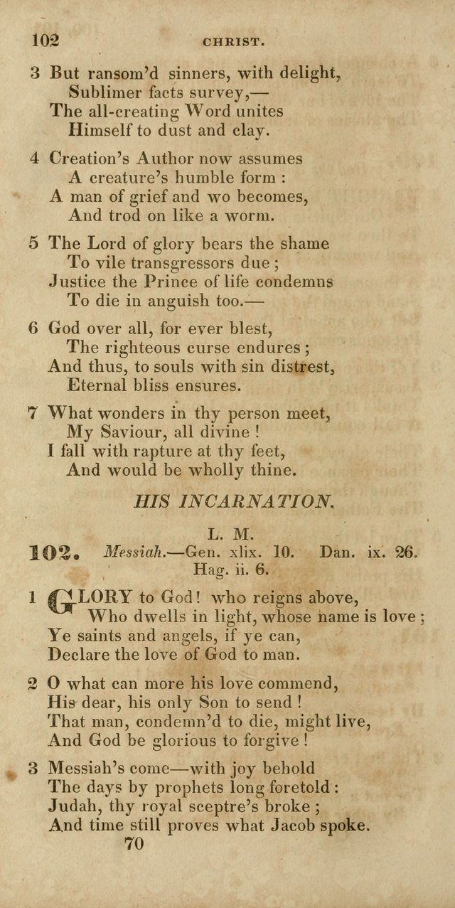 Hymns, Selected and Original, for Public and Private Worship page 70