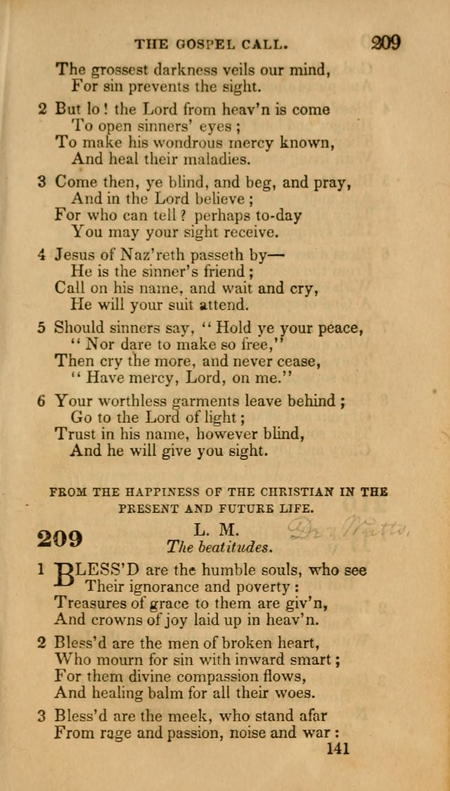 Hymns: selected and original, for public and private worship (30th ed.) page 141