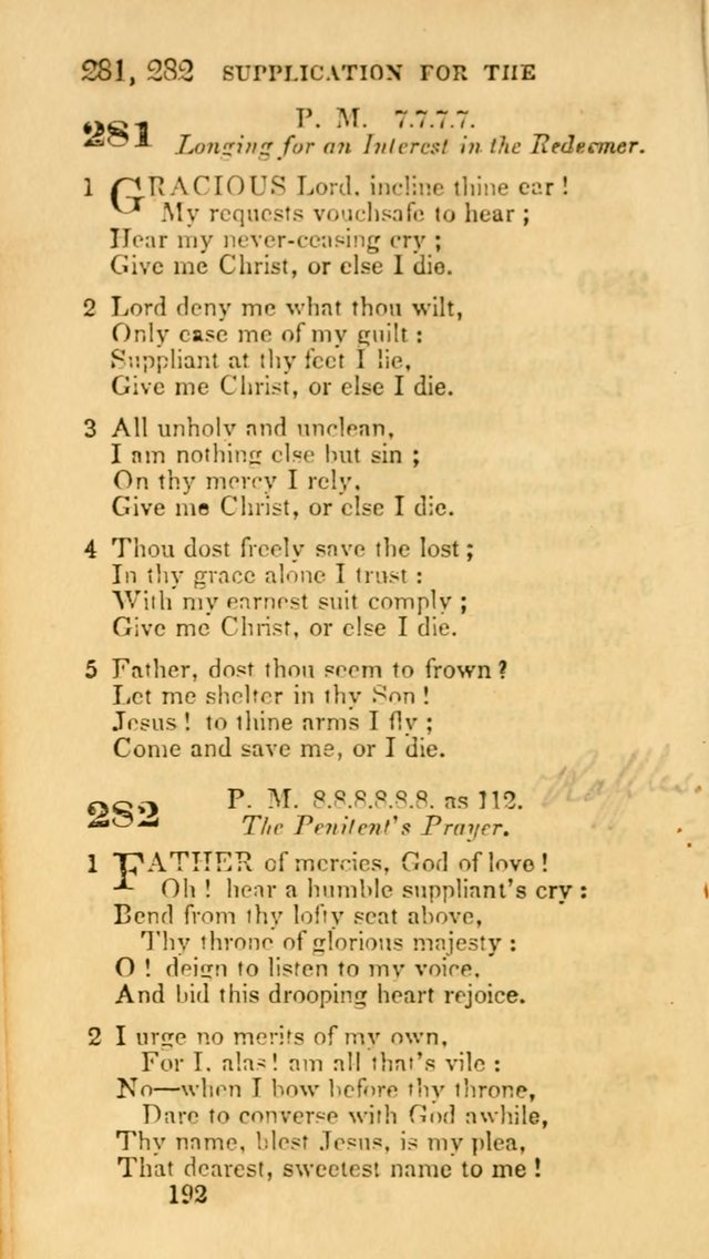 Hymns: selected and original, for public and private worship (30th ed.) page 192