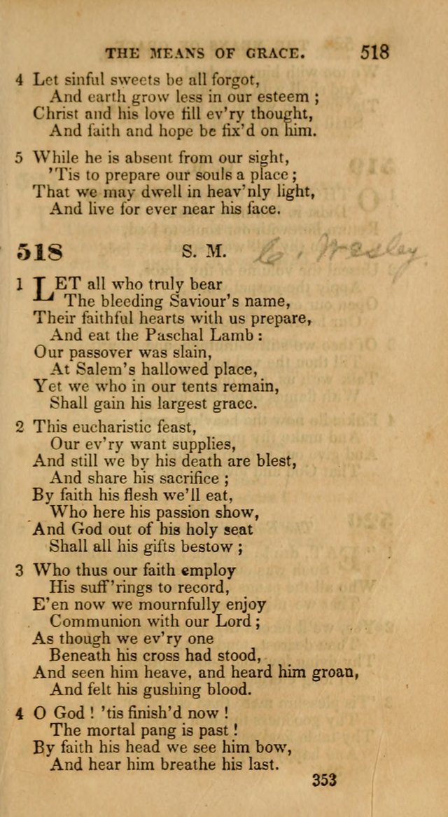 Hymns: selected and original, for public and private worship (30th ed.) page 353