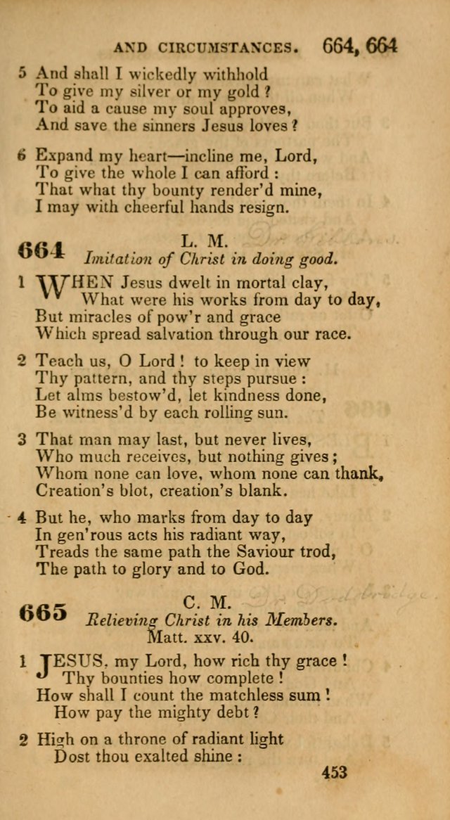 Hymns: selected and original, for public and private worship (30th ed.) page 453