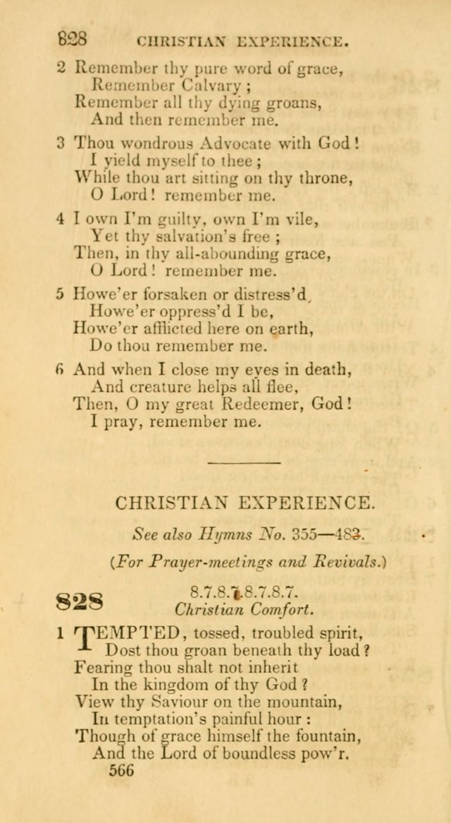 Hymns: selected and original, for public and private worship (30th ed.) page 566