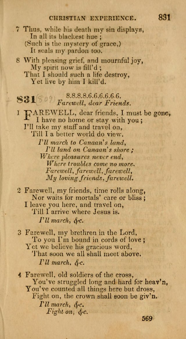 Hymns: selected and original, for public and private worship (30th ed.) page 569