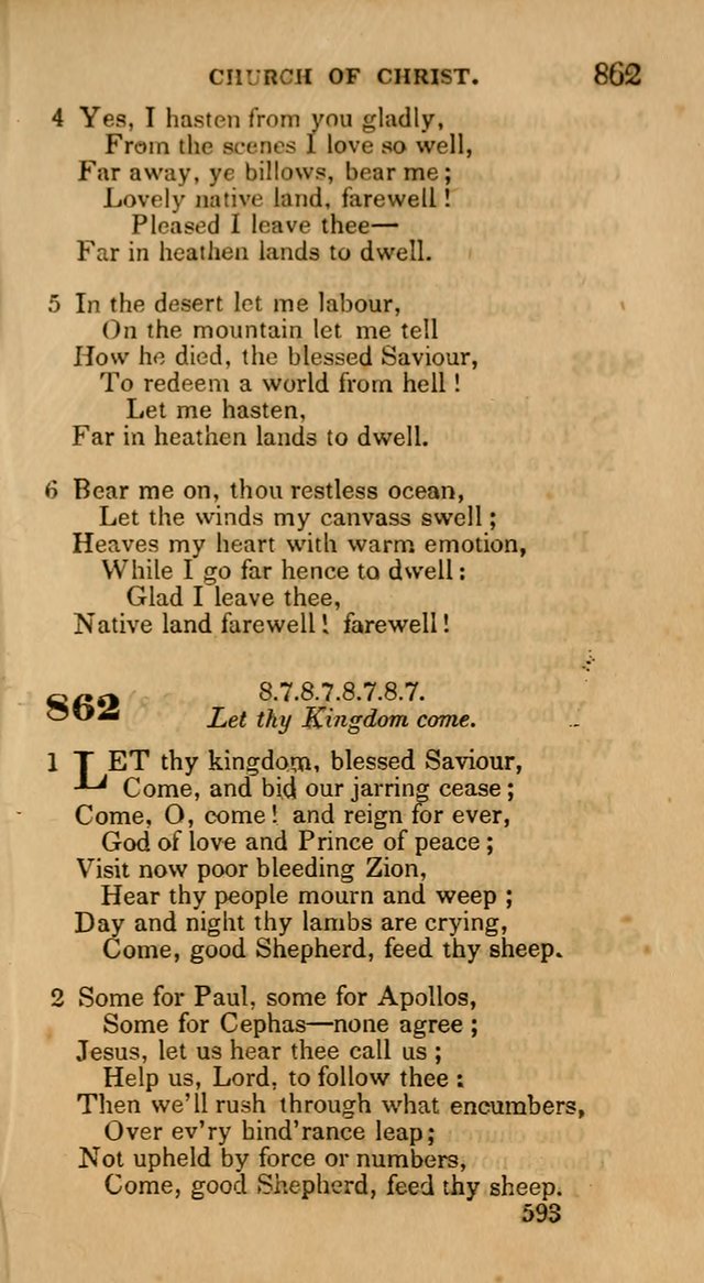 Hymns: selected and original, for public and private worship (30th ed.) page 593