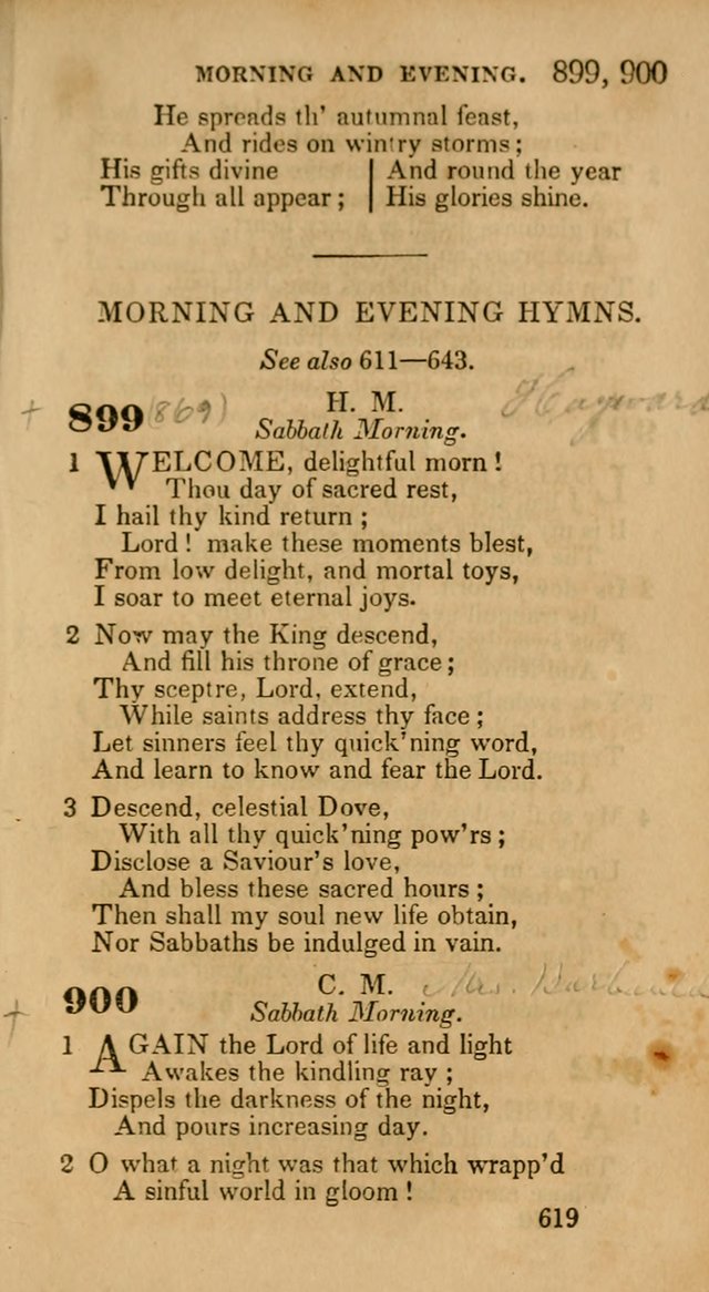 Hymns: selected and original, for public and private worship (30th ed.) page 619