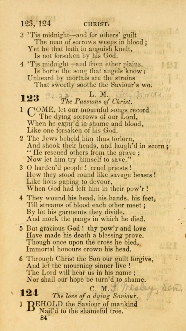 Hymns: selected and original, for public and private worship (30th ed.) page 84