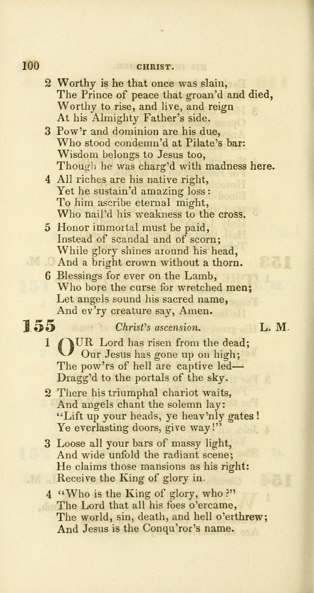 Hymns: selected and original, for public and private worship (60th ed., 1st rev. ed.) page 100