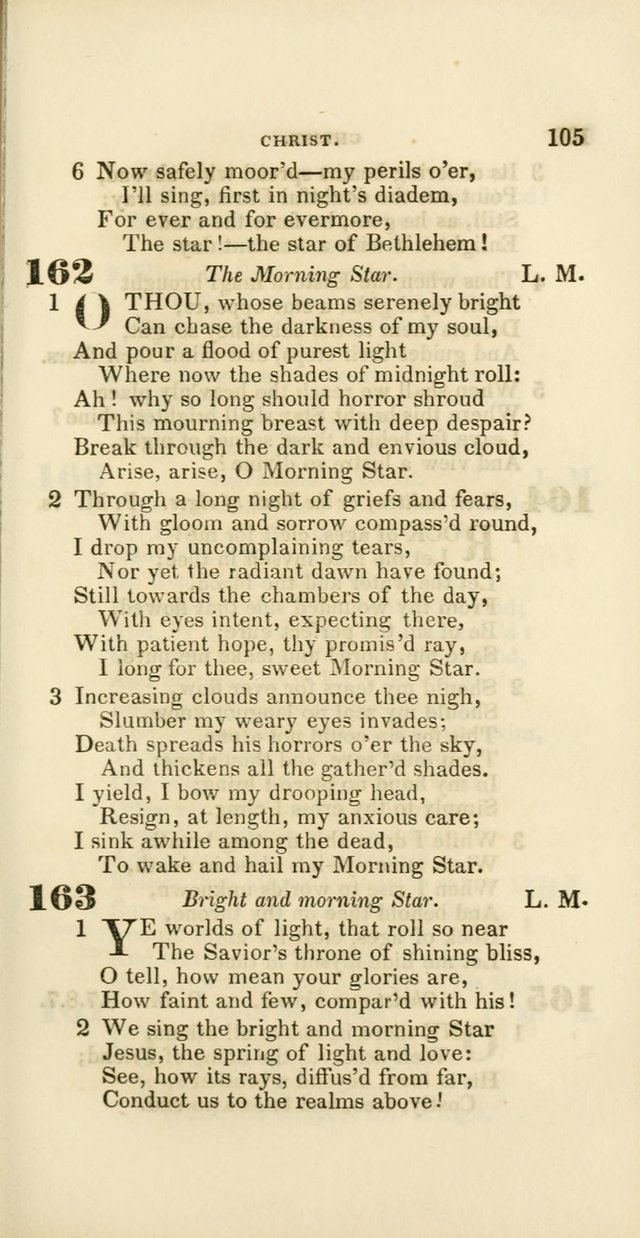Hymns: selected and original, for public and private worship (60th ed., 1st rev. ed.) page 105