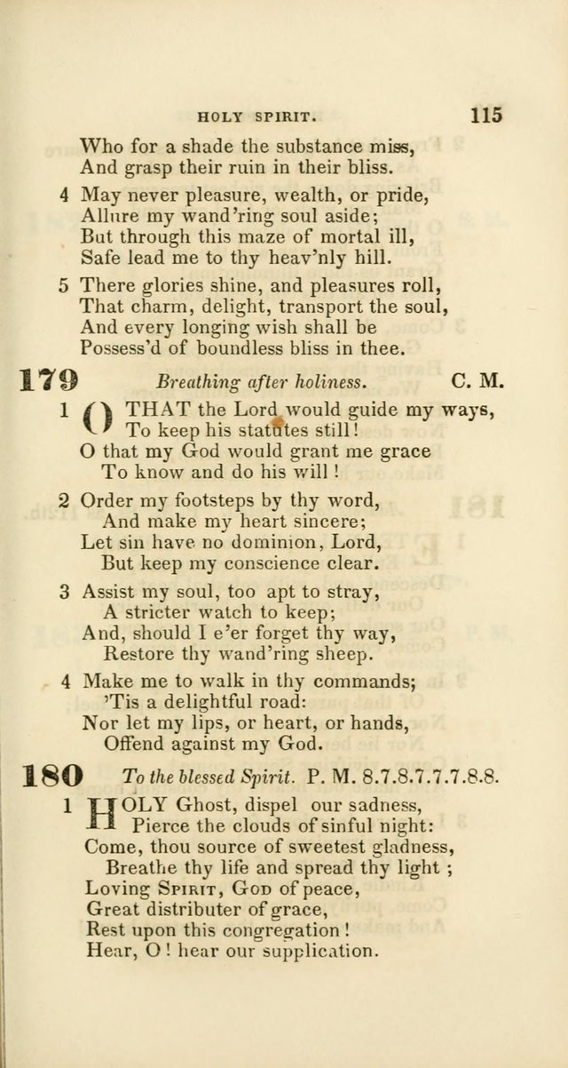 Hymns: selected and original, for public and private worship (60th ed., 1st rev. ed.) page 115