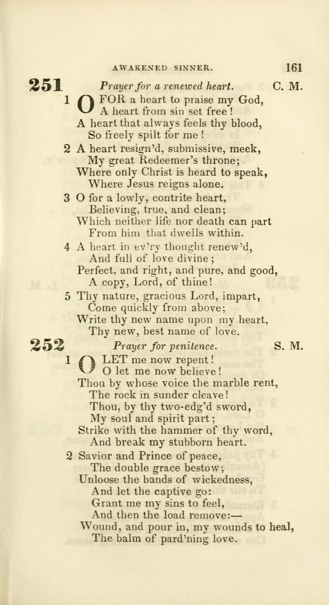 Hymns: selected and original, for public and private worship (60th ed., 1st rev. ed.) page 161