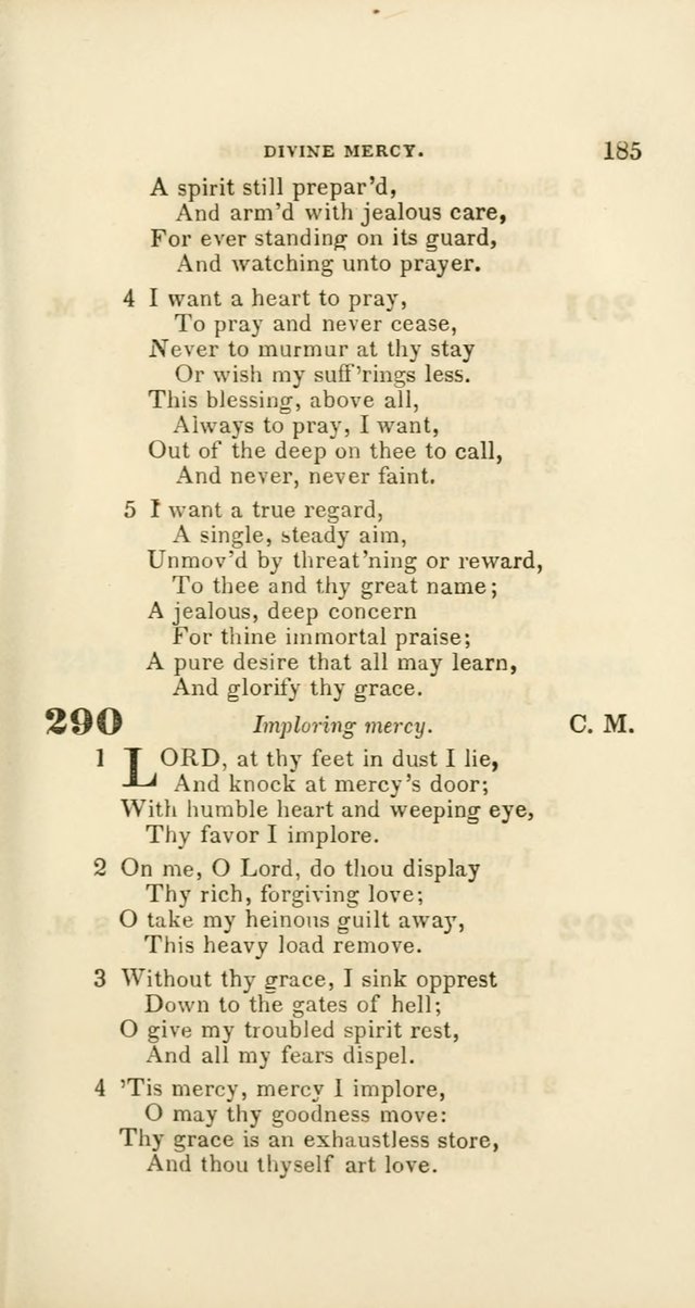 Hymns: selected and original, for public and private worship (60th ed., 1st rev. ed.) page 185