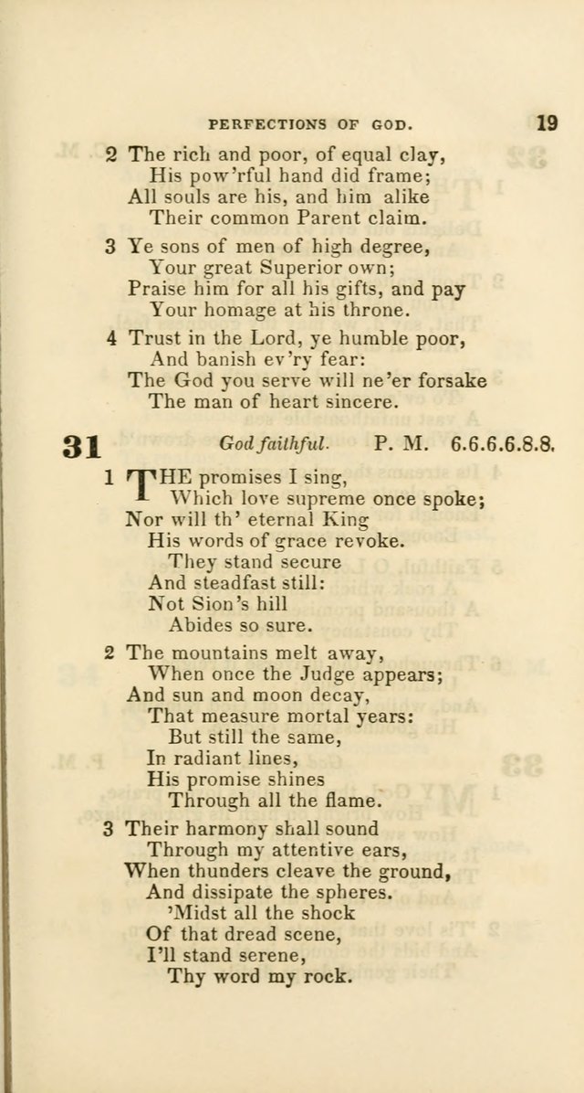 Hymns: selected and original, for public and private worship (60th ed., 1st rev. ed.) page 19