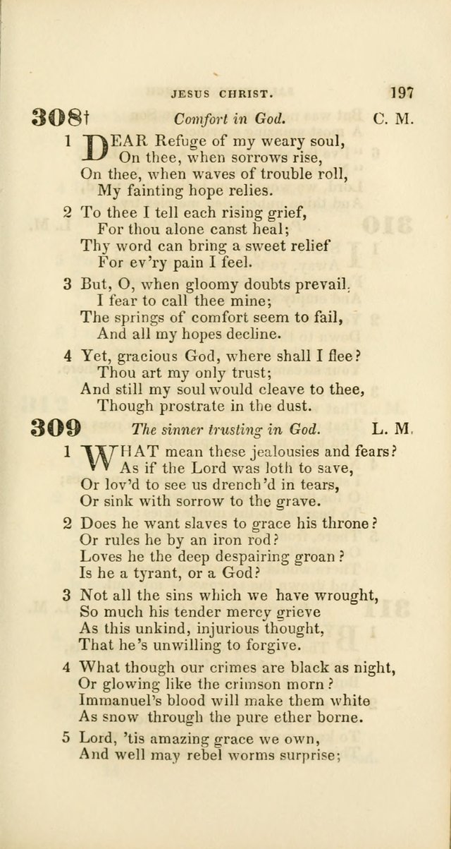 Hymns: selected and original, for public and private worship (60th ed., 1st rev. ed.) page 197