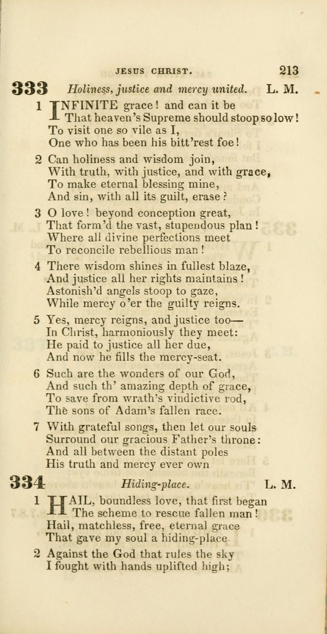 Hymns: selected and original, for public and private worship (60th ed., 1st rev. ed.) page 213