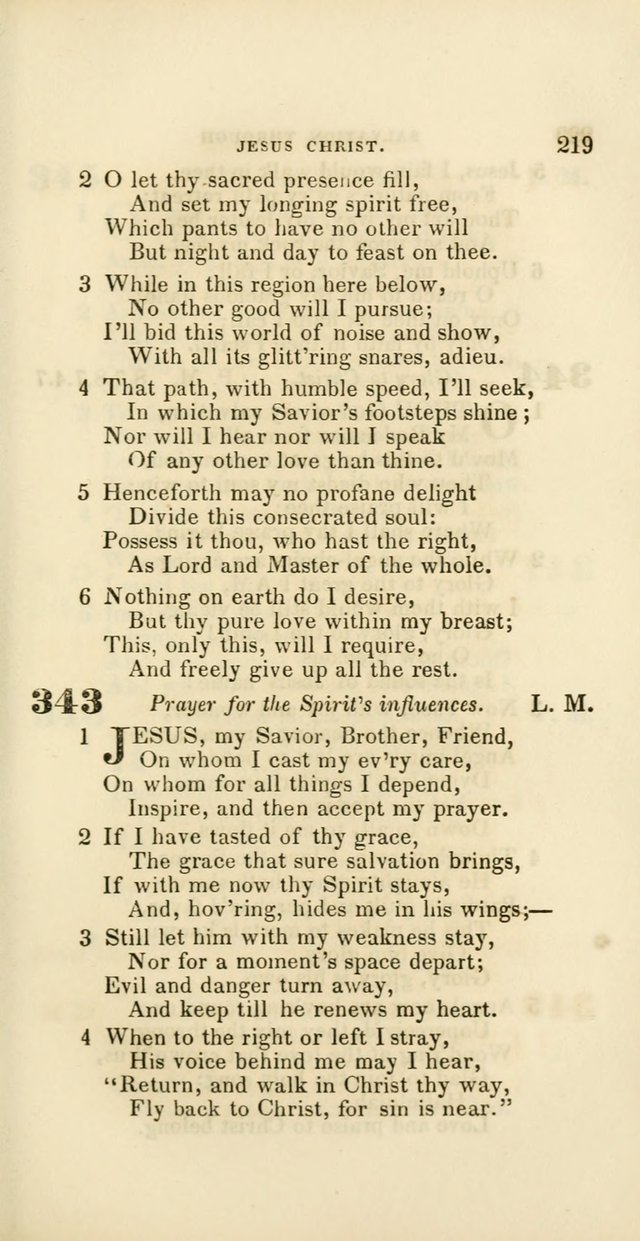 Hymns: selected and original, for public and private worship (60th ed., 1st rev. ed.) page 219