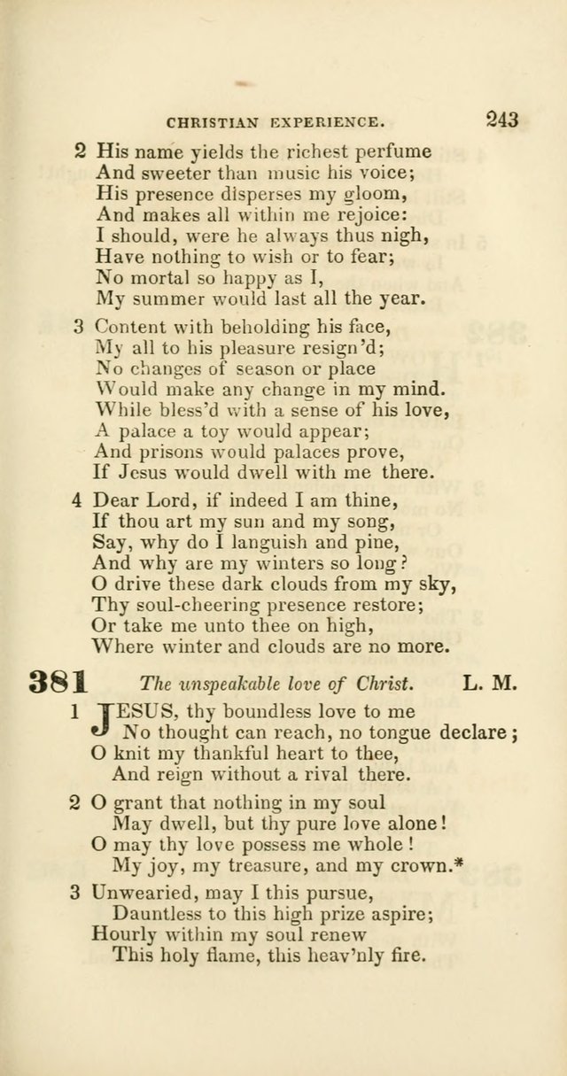 Hymns: selected and original, for public and private worship (60th ed., 1st rev. ed.) page 243