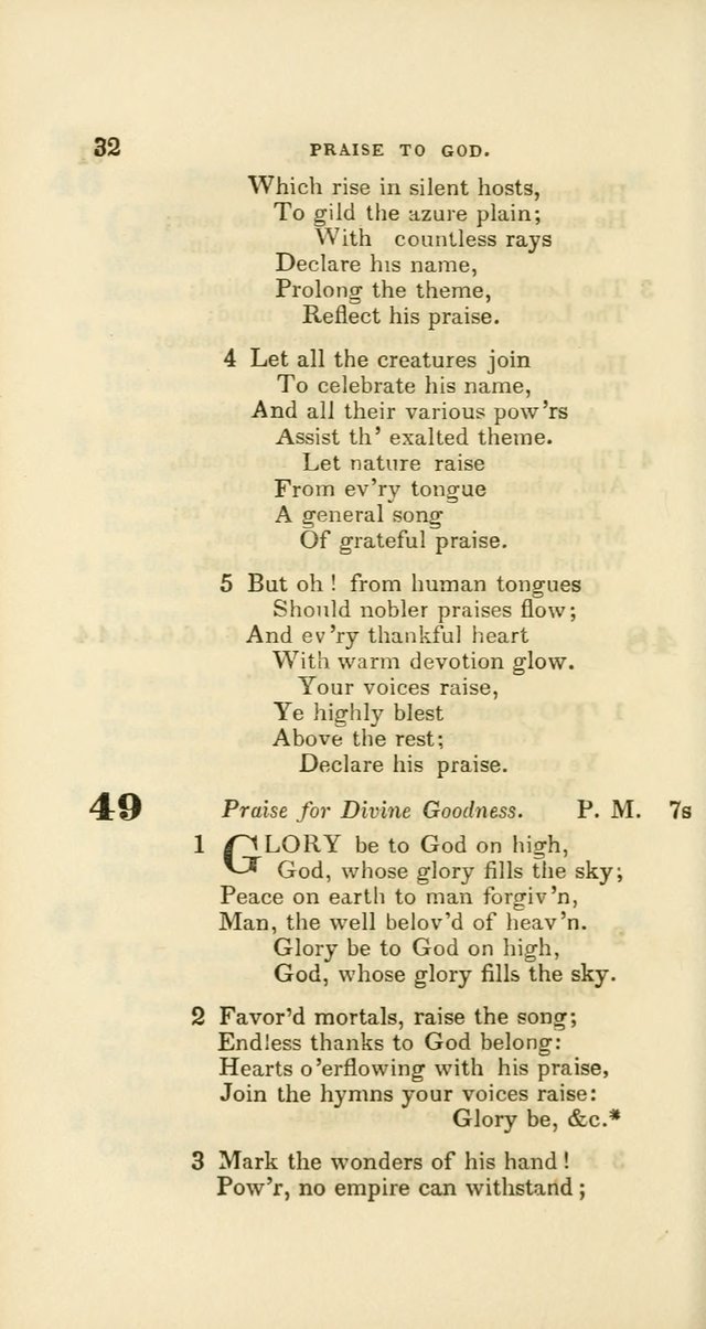 Hymns: selected and original, for public and private worship (60th ed., 1st rev. ed.) page 32