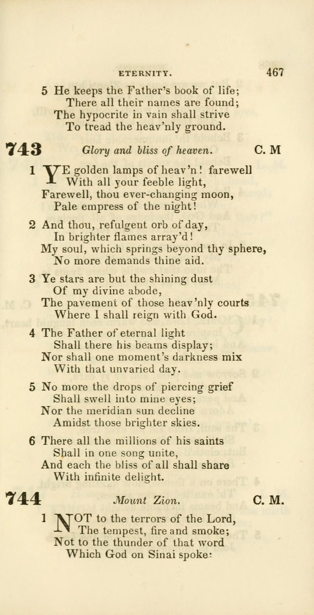 Hymns: selected and original, for public and private worship (60th ed., 1st rev. ed.) page 467