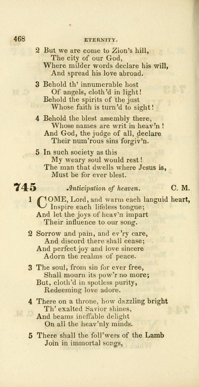 Hymns: selected and original, for public and private worship (60th ed., 1st rev. ed.) page 468